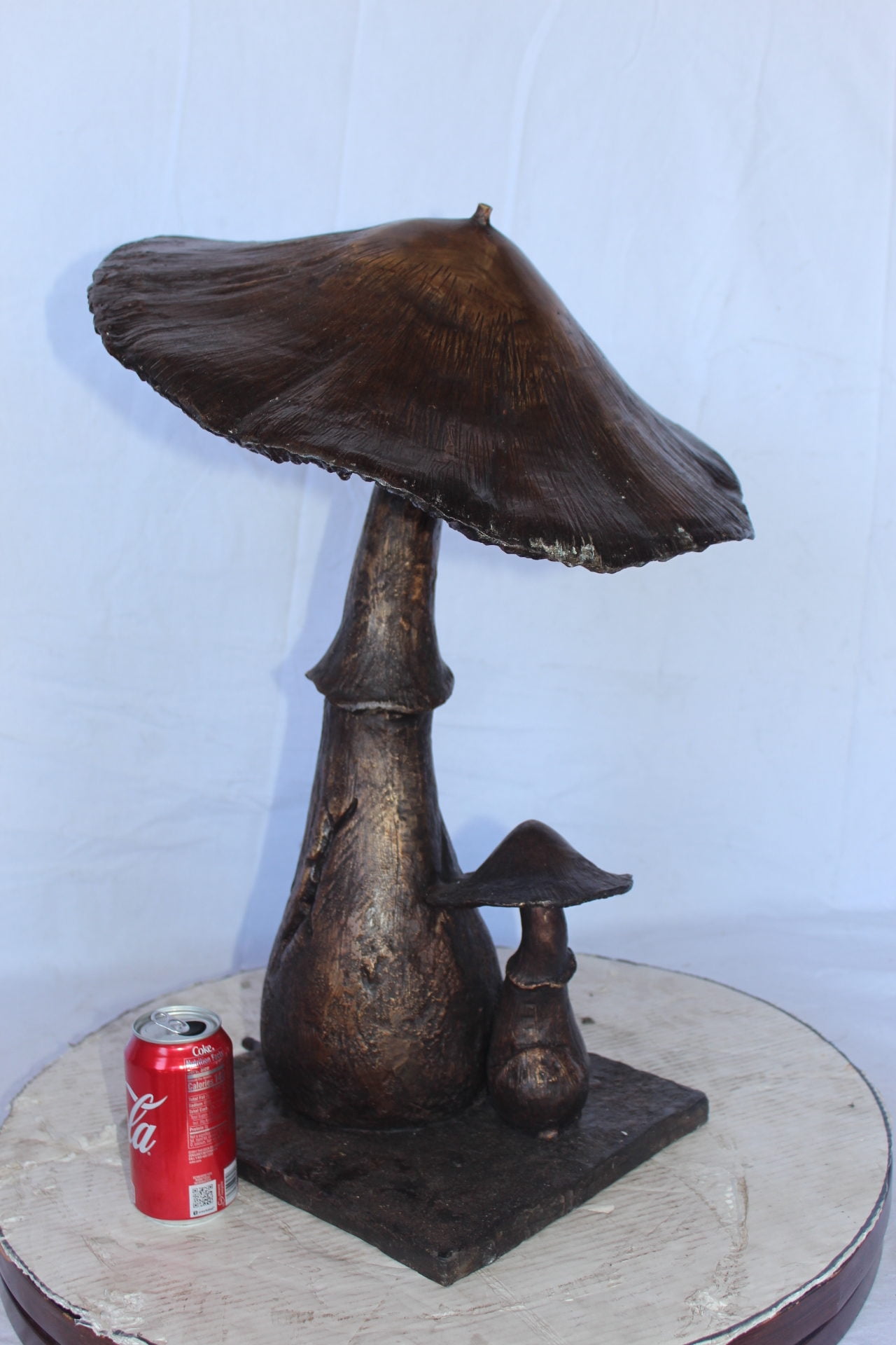 Nifao Leaning Mushroom Outdoor Fountain Statue, Bronze Garden Water Feature Sculpture for Patio & Yard – Garden Water Feature Sculpture, 18"L x 17"W x 24"H