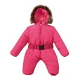 thumbnail image 5 of Mepaouo Newborn Infant Baby Snow Suits Outerwear Romper Coat Girls Boys Hooded Down Jacket Jumpsuit 3-6M, 5 of 6