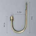 thumbnail image 3 of RBCKVXZ 2PCS Curtain Holdbacks, Metal Decorative Hooks for Drapes, Curtain Tiebacks Clips Wall Mounted Drapes Tie Rod Holders, Gold, 3 of 7