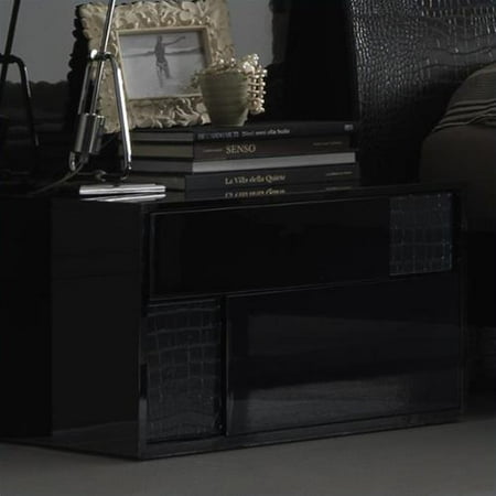 Rossetto Nightfly Left Night Stand in Black