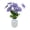 Blue, variant on Artificial Crabapple Flower Potted Plant Fake Flower Purple 12-Head Blossom Bonsai Plastic Home Decor Desktop Office Decoration with Pot Floral Centerpiece Gift