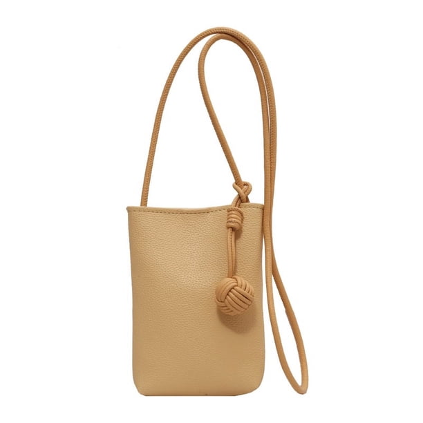 Xiao Hua Bolso bandolera para celular, bolso bandolera impermeable, bolso de mano tipo cartera para celular (amarillo)