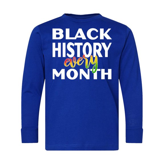 Inktastic Black History Every Month Long Sleeve Youth T-Shirt