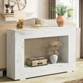 thumbnail image 4 of Tribesigns 47-Inch Console Table, Farmhouse Entryway Console Table with Storage, Industrial White Accent Table for Living Room, Entrance, 4 of 7
