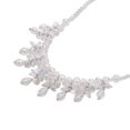 thumbnail image 3 of Glass Sparkle Mix Silvertone Beaded Necklace for Women Jewelry for Women Size 20" Birthday Christmas Gifts, 3 of 6