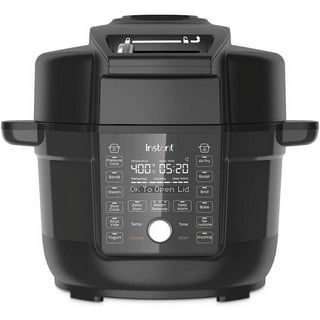 NuWave Duet Pressure Cooker, Air Fryer & Grill Combo Cooker Deluxe with  Removable Pressure and Air Fry Lids, 6qt Stainless Steel Pot, 4qt Stainless