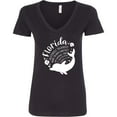 thumbnail image 3 of Inktastic Florida Cities with Dolphin Women's V-Neck T-Shirt, 3 of 5