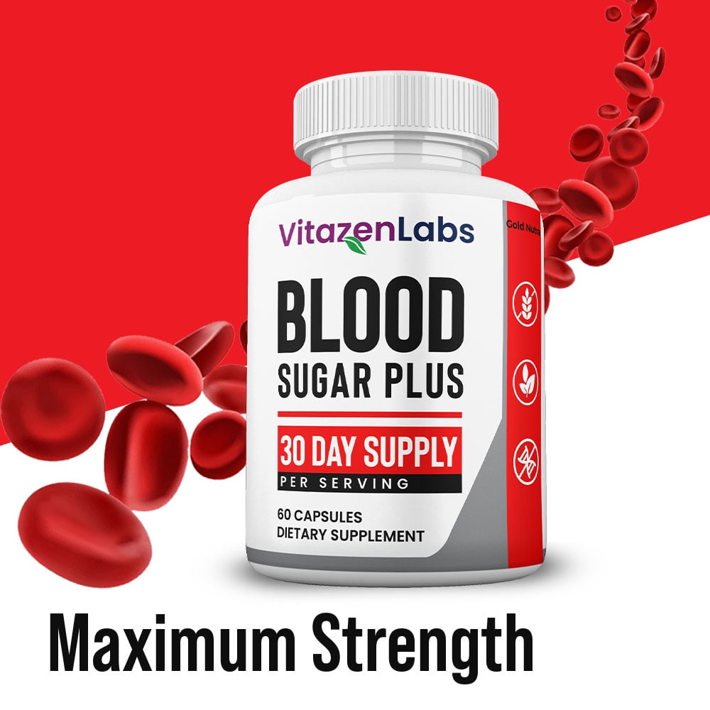(3 Pack) VitazenLabs Blood Sugar Plus Capsules, Official Capsules, Maximum Strength, Made in the USA.