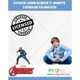 thumbnail image 3 of Marvel Avengers Spider-Man Iron Man Captain America Big Boys 4 Pack Long Sleeve T-Shirts Toddler to Big Kid, 3 of 5