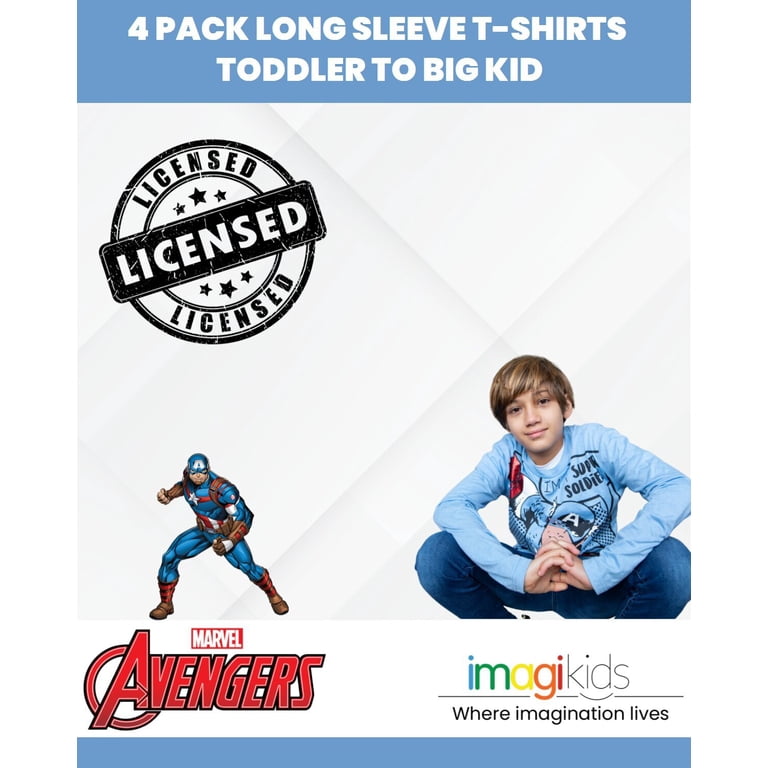 Marvel Avengers Boys Long Sleeve T-Shirts 4-Pack photo 3