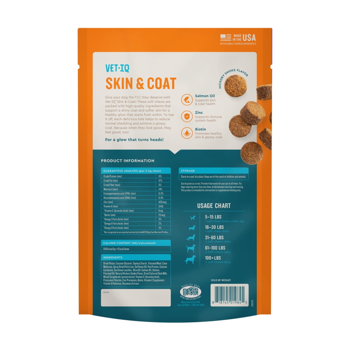 VetIQ Skin & Coat Chews for Dogs