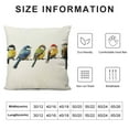 thumbnail image 5 of PRATYUS  Watercolor Birds Pillows Decorative Throw Pillows,Hand-Painted Oil Painting Rustic Birds Square Pillow Cases,Cute Colorful Spring Summer Decorations for Home Couch 18x18in, 5 of 5