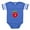 Royal Blue, variant on CafePress - Happy Apple - Cute Infant Baby Football Bodysuit