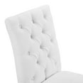 thumbnail image 3 of Modway Duchess Solid Wood and Button Tufted Fabric Dining Chair in White, 3 of 8