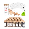 thumbnail image 1 of Frascos de vidrio para especias Churboro 24 con tapas herméticas de bambú, 120 ml, 1 of 7
