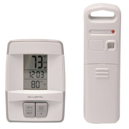 AcuRite Digital Indoor/Outdoor Thermometer with Clock - Walmart.com AcuRite Digital Indoor/Outdoor Thermometer with Clock - Walmart.com