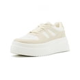 thumbnail image 3 of Tenis Con Plataforma Casuales Para Dama Color Latte Cómodos beige 23.5 Unica, 3 of 6
