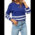 thumbnail image 2 of Suéter Holgado de Larga con Bloques de Color para Mujer, Moda de Otoño, Informal, de Punto con Cuello Redondo Baolan S, 2 of 10