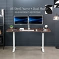 thumbnail image 5 of VIVO Electric 63” x 32” Stand Up Desk, Dark Walnut Table Top, White Frame, 5 of 8