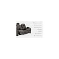 thumbnail image 2 of Bowery Hill Faux Leather Power Reclining Sofa in Charcoal Gray, 2 of 7