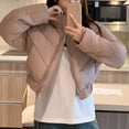 thumbnail image 4 of Viikei Womens Coats Winter Clearance,Ladies New Cotton Coat Short Style Stand Collar Down Cotton Coat Women Thick Cotton Coat Long Sleeve Cotton Coat Khaki L, 4 of 6