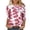 Red, variant on Womens Tops 3/4 Length Sleeves Plus Size Casual Crewneck Loose Fashion Tees T Shirt Ladies Blouses Shirts