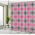 thumbnail image 4 of Ambesonne Checkered Shower Curtain, Plaid Tartan English Tile, 69"Wx70"L, Pink Eggshell, 4 of 4
