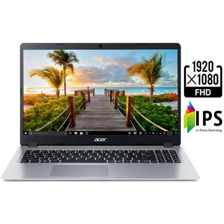 Acer Aspire 5 Slim Laptop, 15.6 inches Full HD IPS Display, AMD Ryzen 3 3200U, Vega 3 Graphics, 4GB DDR4, 128GB SSD, Backlit Keyboard, Windows 10 in S Mode,Silver