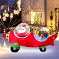 thumbnail image 5 of GVN 7.2ft Inflatable Airplane Christmas with Gift Boxes and Built in LED Lights, Christmas Blow Up Decoration for Holiday, Party, Xmas, Yard, Garden Decorations, Multicolor, 5 of 8