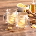 thumbnail image 4 of ZWILLING Sorrento Plus 4-pc Double Wall Glass Coffee Mugs, Insulated Coffee Mug, Clear, 4 of 6