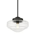 thumbnail image 2 of Golden Lighting Ingalls 1-light 12in Pendant in Modern Brass and Clear Glass, 2 of 2