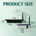 thumbnail image 3 of Oleegame 2PC Shower Soap Dish With Hook Sink Organizer Updated Telescopic Sink Storage Rack Adjustable Telescopic 2 In 1 Sink Organizer Tray With Sponge Holder & Dishcloth Hanger Black, 3 of 5