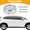 thumbnail image 2 of Unique Bargains 1 Pcs 79mm 3.11" OD Universal Car Wheel Hub Center Caps Durable Plastic Chrome Silver Tone, 2 of 6