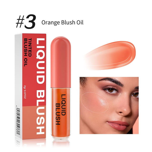 Color Changing Oil Green Liquid Oil For Cheeks Natural Blusher Finish Reacts To Your Skin'S Ph For A Customized Look Blendable Long Wearing 2Ml,Orange Makeup White Blusher