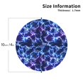 thumbnail image 3 of Pofeuu Blue Lightning1 Print Leather Coasters Set of 6, Round Cups Mugs Mat Pad for Home Kitchen Heat Resistant Drink Coasters,Round Shape, 3 of 7