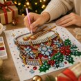 thumbnail image 4 of Christmas Diamond Art Kit, Sparkling Holiday Drum Holly Design Full Drill Pearl Diamond Art for Adults, Christmas Home Decoration Craft Kit, 9.8 Inch, 4 of 5
