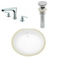 thumbnail image 1 of American Imaginations 16.5-in. W CSA Oval Bathroom Undermount Sink Set In White - Chrome Hardware - Overflow Drain Incl. AI-27091, 1 of 9