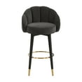 thumbnail image 2 of TOV Furniture Myla Black Velvet Swivel Bar Stool with Gold Tipped Legs, 2 of 6