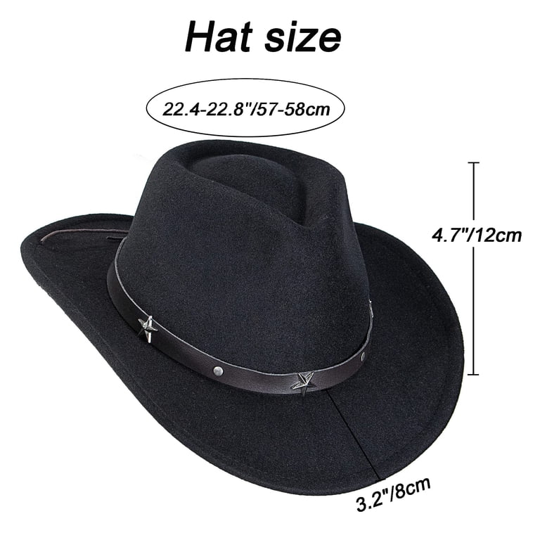 Western Cowboy Hat for Men Women Classic Roll Up Fedora Hat  display picture 1