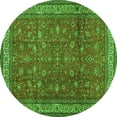 thumbnail image 1 of Ahgly Company Indoor Round Persian Green Traditional Area Rugs, 3' Round, 1 of 1
