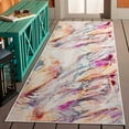 thumbnail image 2 of SAFAVIEH Rainbow Kiro Abstract Indoor/Outdoor Area Rug, Blue/Gold, 5'3" x 7'6", 2 of 4