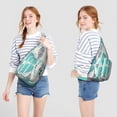 thumbnail image 3 of Artistic Print Sling Backpack - Abstract Design Shoulder Bag, Multi-Functional Travel Pack, 3 of 4