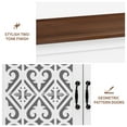 thumbnail image 5 of LFGUIZO 59″ White Retro Sideboard with 4 Heart Shaped Carved Doors, 2 Drawers and 2 Adjustable Shelves, Dining Room,Living Room, TV Stand, 5 of 6
