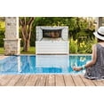 thumbnail image 2 of Keter Brightwood Outdoor Patio 120 Gallon Resin and Wood Deck Box with Pool Kit, Oasis White, 2 of 12