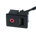 thumbnail image 2 of Tachiuwa Car 2 in 1 USB AUX-In Input Extension Adapter Cable Radio Player Interface, 2 of 9