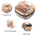 thumbnail image 3 of Sanitary Napkin Storage Bag for Girls Women, Portable First Period Pads Bag Tampons Holder Girls Travel Makeup Bag, Large Capacity Autumn Herbs Leaves and Mushrooms, 3 of 6