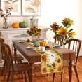 thumbnail image 3 of Linen Summer Pineapple Table Runner Tropical Hawaiian Luau Indoor Outdoor Party Table Cover Decoration Home Kitchen Dining Room (13.8" x 71"), 3 of 6