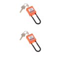thumbnail image 4 of mmirethe Durable 38 mm PVC Curved Safety Lockout Padlock Ensuring Security Orange 90x40x19 mm 2Set, 4 of 6