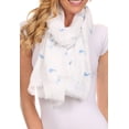 thumbnail image 2 of Sakkas Hillary summer breeze lightweight flowing sheer gauze wrap scarf - 2-White - OS, 2 of 4