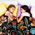 thumbnail image 4 of Flannel Fleece Throw Blanket, Soft Large Throw Blanket, Lightweight Cozy Plush Throw Blanket Fit Sofa Bed, 50"x60", Florals, 4 of 7